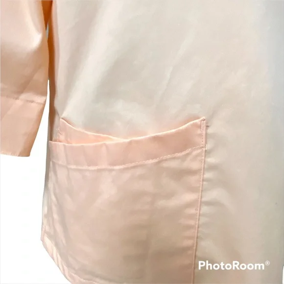 Butter-Soft STRETCH Women's 3-Pocket 3/4th Sleeve Side Zip Scrub Top Size S - Picture 3 of 16